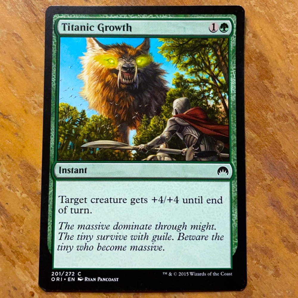 titanic growth 201/272 magic the gathering card